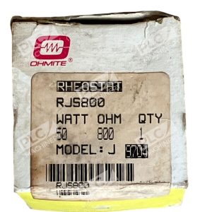 Ohmite Rheostat 50W 800Ohm Model J RJS800