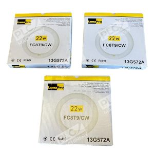 LunaPro 13G572A 22W T9 Circular Flourescent Lamp FC8T9/CW (lot of 3)