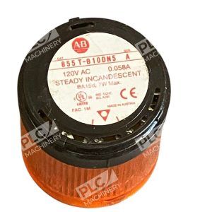 Allen Bradley 120VAC 0.058A Steady Incandescent Amber Light 855T-B10DN5 /A