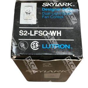 Lutron Skylark Designer Slide Dual Light Quiet Fan Control S2-LFSQ-WH