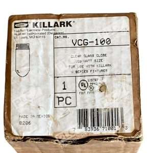 Hubbell Killark Clear Glass Globe 100W Size VCG-100