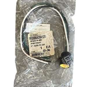 Brad Harrison Woodhead LP 3P Male Straight 12" #16 AWG PVC Leads 1R3006A20A120