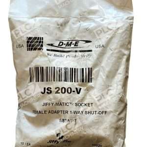 D-M-E Jiffy Matic Socket Female Adapter 1 Way Shut Off 1/8" (Bag of 10) JS 200-V