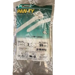 Panduit Pan-Ty 3.75" 99mm 3-7/8" Cable Ties PLT1M-C (Bag of 100)