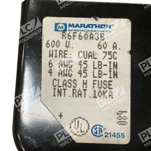 Marathon 600V 60A FB16-35A10 Fuse Block Assembly Fuse Holder R6F60A3B