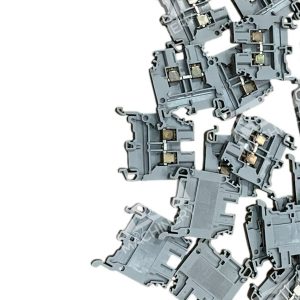 Entrelec 30A 600VAC 22-10AWG Gray Feed-Through Terminal Block M4/6 (lot of 16)