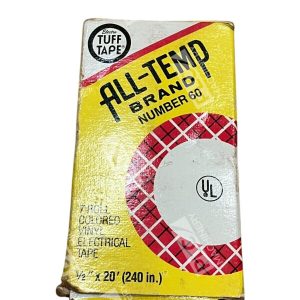 Electro Tuff Tape AllTemp1/2"x20' 7 Roll Covered Vinyl Electrical Tape Number 60
