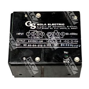 GS Sola Electric 24VDC 1.2A Power Supply 83-24-212-2