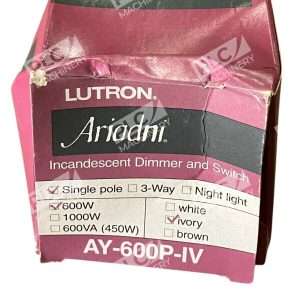 Lutron Ariadni 600W Ivory Single Pole Incandescent Dimmer And Switch AY-600P-IV