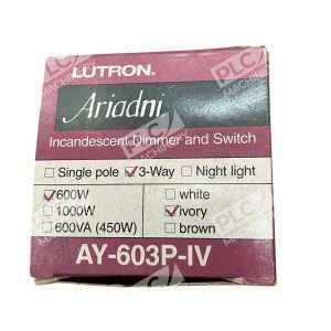 Lutron Ariadni 600W Ivory 3-Way Incandescent Dimmer And Switch AY-603P-IV