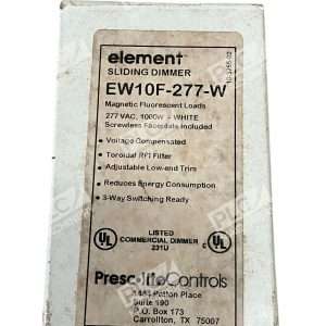 Prescolite Controls 277VAC 1000W White Element Sliding Dimmer EW10F-277-W