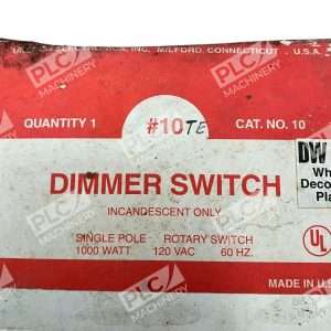 Unenco Electronics Single Pole 1000W 120VAC 60Hz Rotary Dimmer Switch 10