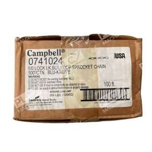 Campbell 100' 1/0 Lock Link Single Loop Sprocket Chain 0741024