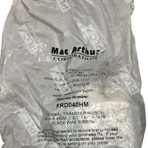 Mac Arthur 40mmX240m CSO 1.57"X1476' Black Wax Thermal Transfer Ribbon FRD040HM