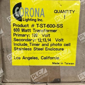 Corona Lighting 120V 600W Transformer Timer Photo Cell Enclosure T-ST-600-SS
