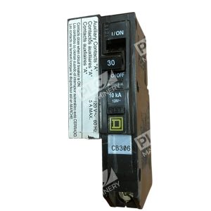 Square D 1 Pole 30A Circuit Breaker With Auxiliary Contacts A QO130