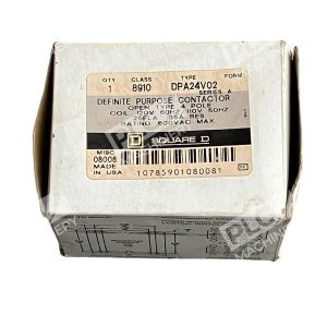 Square D 8910 DPA24V02 Definite Purpose Contactor