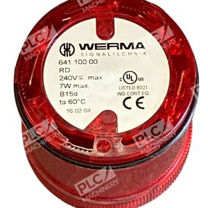 Werma Signaltechnik RD 240V 7W B15d Red Signal Light 641 100 00