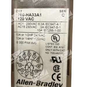 Allen Bradley 10A IEC255-1-00 120VAC Relay 700-HA33A1 /C