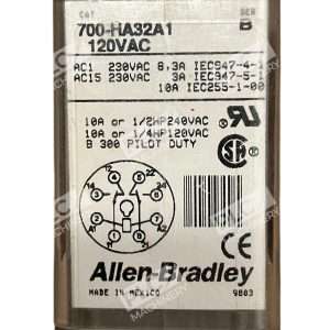 ALLEN BRADLEY 700-HA32A1 RELAY 120VAC, SER. B, 700HA32A1
