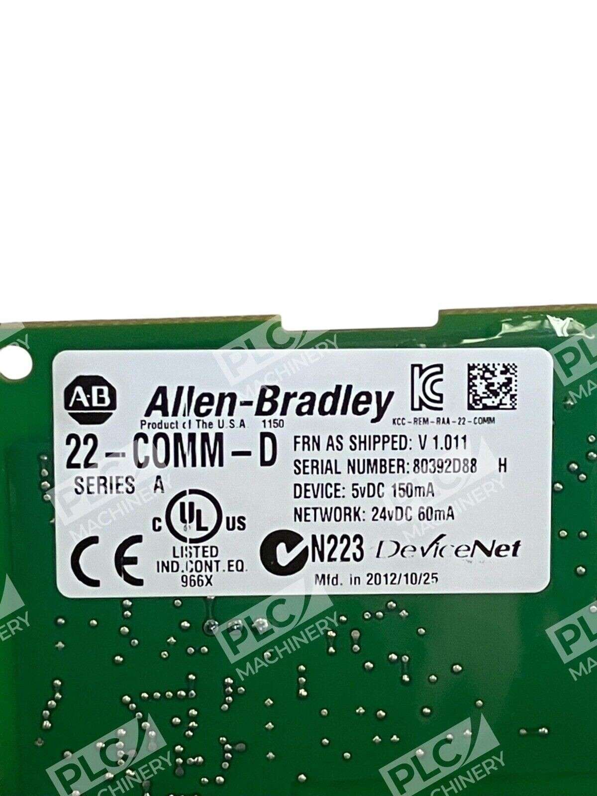 Powerflex Devicenet Adapter Allen Bradley N223 DeviceNet Powerflex Adapter 22-COMM-D /A – PLC Machinery