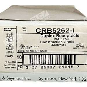 Pass & Seymour CRB5262-I Duplex Receptacle 15A 125V Construction Grade Backwire