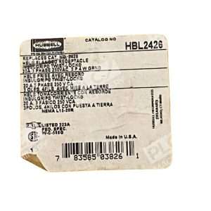 Hubbell HBL2426 Flange Receptacle Insulgrip Twist-Lock