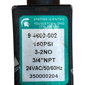 Spartan Scientific 150PSI 3-2NO 3/4"NPT 24VAC/50/60Hz Solenoid Valve 9-4600-002