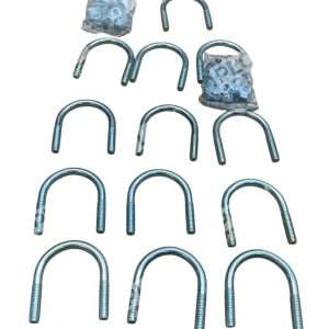 Chicago Hardware 1-1/2" 1-1/4Thread 3/8x"x2-5/6" U-Bolts W/O Plates (Box of 13)