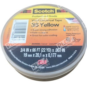 Scotch 3M 3/4"x66'x0.007" Professional Grade Vinyl Electrical Tape 35 Yellow
