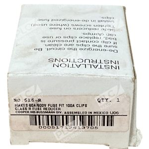 Cooper Bussmann Buss Makes 60A/600V Fuse Kit 100A Clips Reducer 616-R