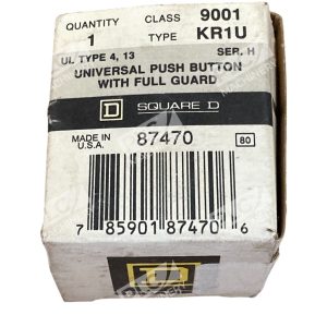 Square D UL Type 4, 13 Universal Push Button W/ Full Guard 9001 KR1U /H