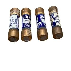 Lot of 4 Bussmann NON-2 250V 15 Amp Class K5 Fuse