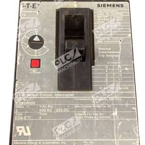 Siemens ED63A002 I-T-E Motor Circuit Interrupter Type ED6-ETI