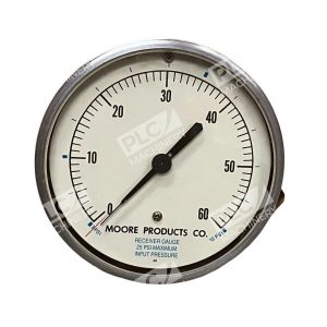 Moore Products Reciever Gauge 25PSI Max Input Pressure Calibrated For 3-15 PSI