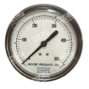 Moore Products Input Pressure 25PSI Max Receiver Gauge