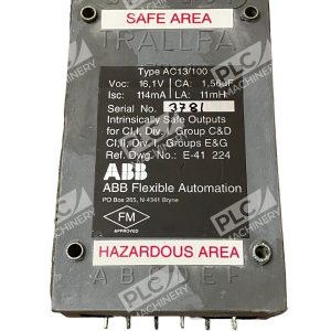 ABB AC13/100 Tallfa Robot A/S 12VAC 50MA Intrinsically Safe Output Module