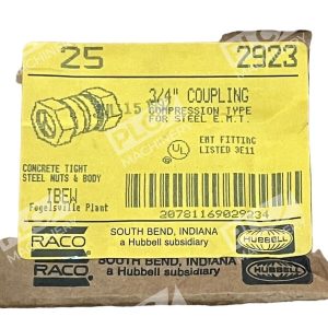 Raco Hubbell 2923 3/4" Coupling Compression Type Steel E.M.T. 3/4EMT (Box of 25)