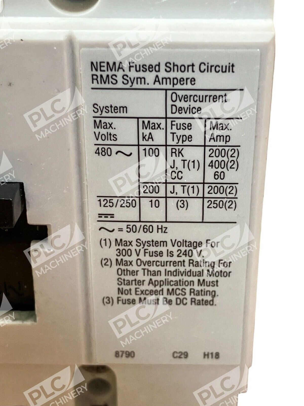 Eaton GD3100K GD Molded Case Switch 3 Pole Circuit Breaker - Image 6