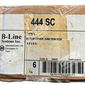 Cooper B-Line 444SC Type 1 Screw Cover Junction Box 4x4x4 (Box of 6)