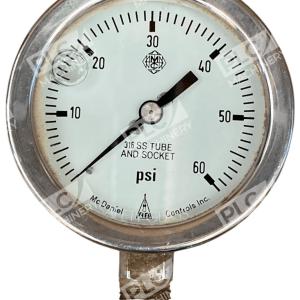 McDaniel 2.5 1/4CBMLIQFIL 316 SS 0-60PSI Pressure Gauge 251009AWL02B