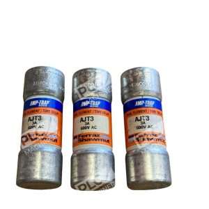 Lot of 3 Ferraz Shawmut AJT3 Amp-Trap 2000 Time-Delay Fuse