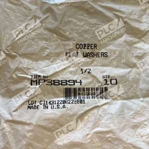 MP38894 Copper Flat Washers 1/2", 10 Quantity