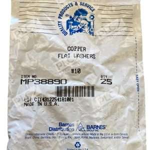 Barnes MP38890 Copper Flat Washers, 25 Quantity