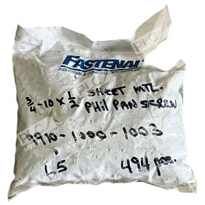 Fastenal 3/4-10X1/2 Sheet Metal Phillips Pan Screw 9910-1000-1003 (Bag of 494)
