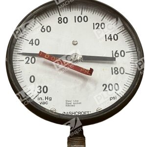 Ashcroft Duragauge Steel Tube Steel Socket -30-200PSI Pressure Gauge 250-2362-A