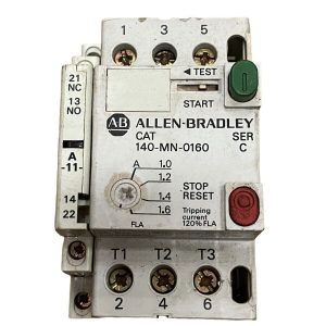 Allen Bradley 140-MN-0160 /C Manual Motor Starter w/140-A11 /C Auxiliary Contact
