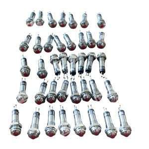 DC 24V Red LED Indicator Pilot Light Panel Mount Metal Signal Lamp Lots of 39