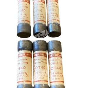Gould Shawmut OT40 One-Time Fuse 40A 250V Class K5 Fast ActingLots of 6