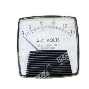 General Electric 50-162051NDND2 A-C Volts 0-15 Panel Meter Rectifier Type